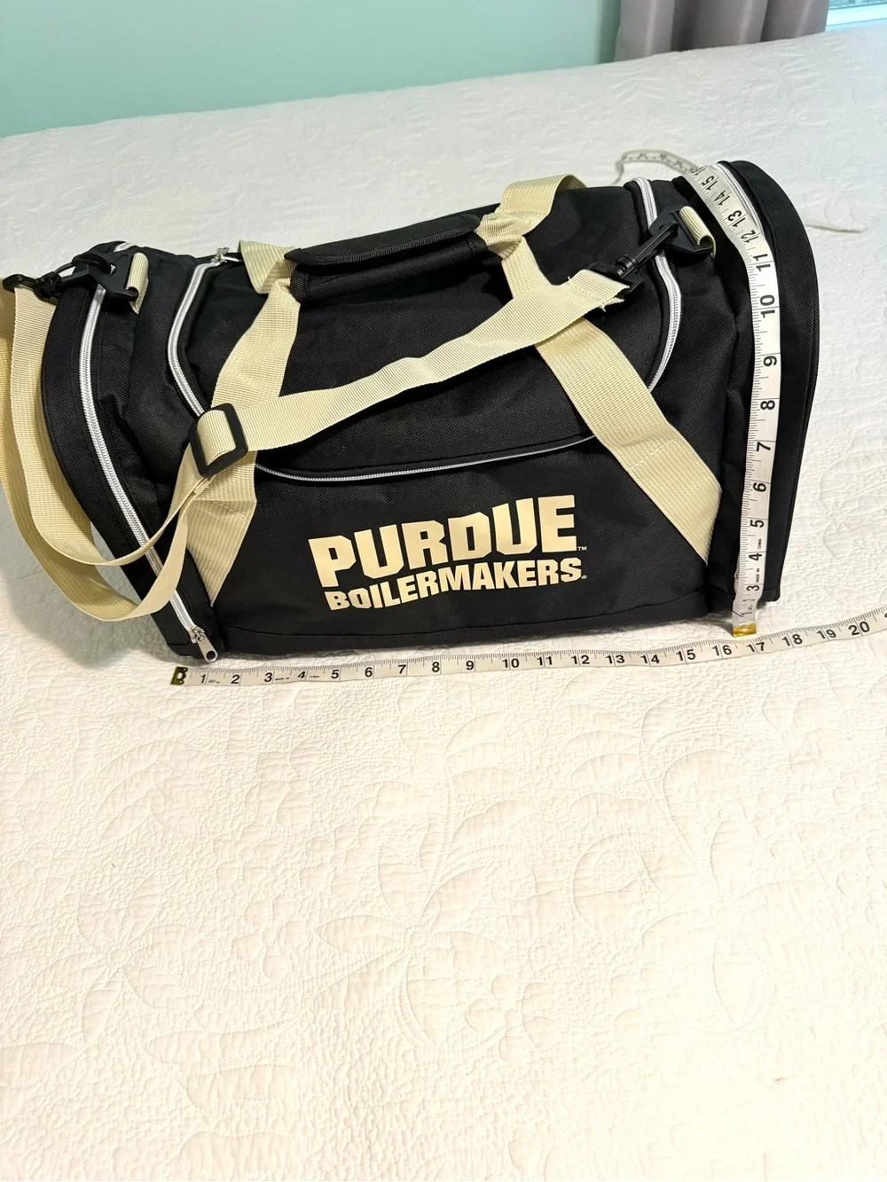 Purdue Boilermakers Duffle Bag Duffel Black Gold Purdue Basketball NWOT
